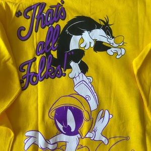 Yellow looney tunes long sleeve t shirt